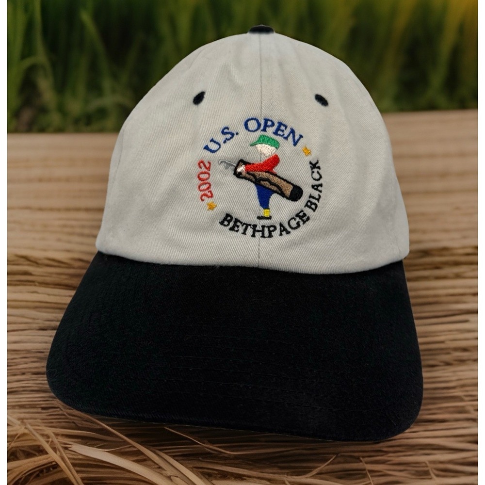 2002 Vintage US Open Bethpage Black USGA Member Adjustable Hat Cap - Made in USA